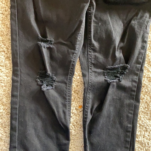 Jessica Simpson Maternity Black Distressed Jeans - Picture 2 of 4